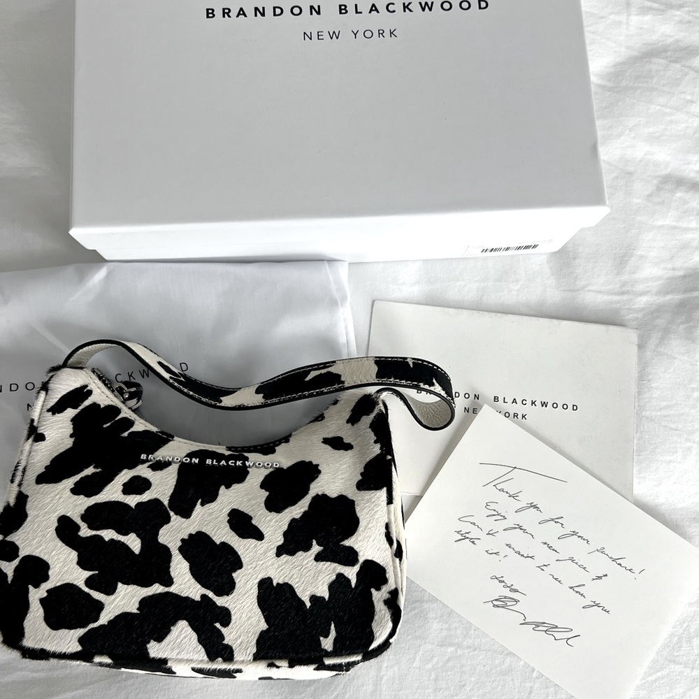 BRAND NEW BRANDON BLACKWOOD cow print bag